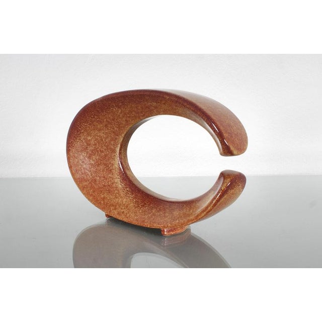 Mid-Century Mottled Ceramic Vase by R. Rigon for Bertoncello, Italy, 1960s For Sale - Image 9 of 11