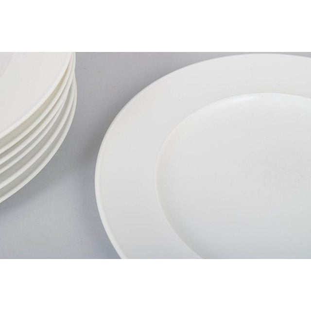White Dinner Plates in Porcelain by Rosenthal, 1980s, Set of 4 For Sale - Image 3 of 5