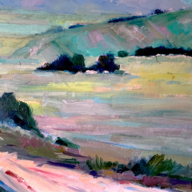 1980s South Pasadena San Gabriel Mountains Plein Air Painting by Paul Casebeer, 1980's For Sale - Image 5 of 12