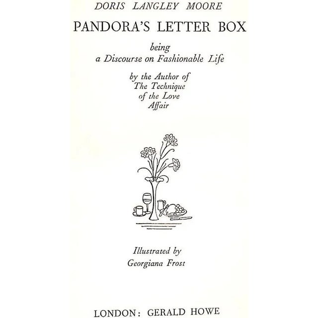 "Pandora's Letter Box: A Discourse on Fashionable Life" 1929 Moore, Doris Langley For Sale - Image 9 of 11