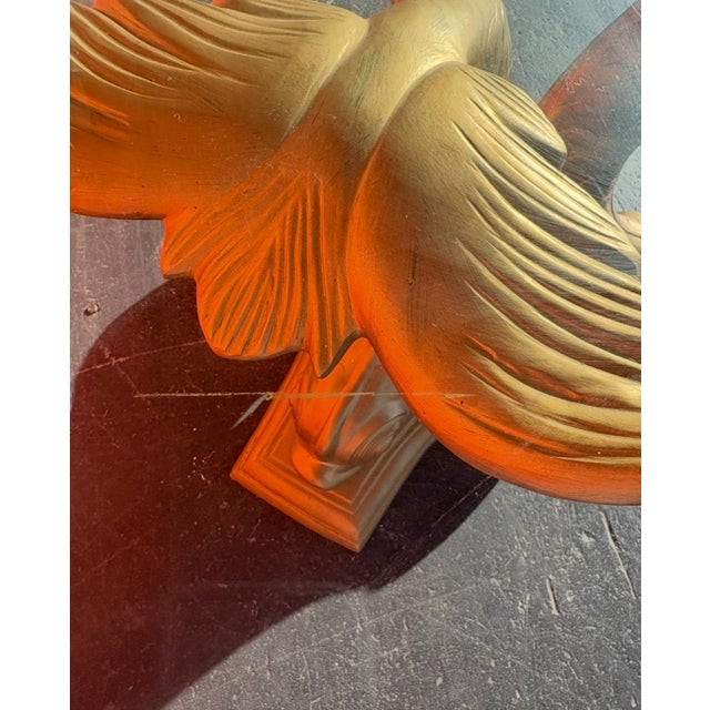 Hollywood Regency Solid Brass Dolphin Dining Table For Sale - Image 4 of 12