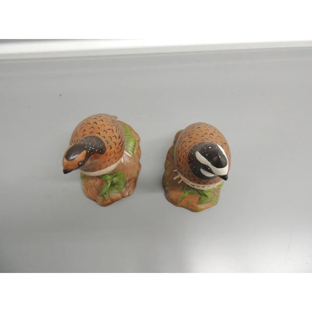 Vintage Hand Painted "Bob White" Quails Birds Figurines - Set of 2 For Sale In Tampa - Image 6 of 7