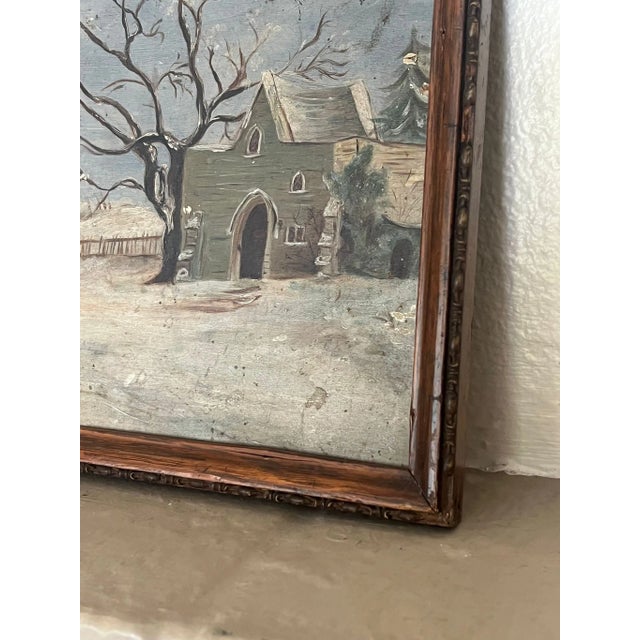 Vintage Framed Scenic Painting For Sale - Image 4 of 5