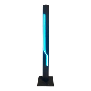Postmodern Rudi Stern Torchiere Lamp "Let There Be Neon" For Sale