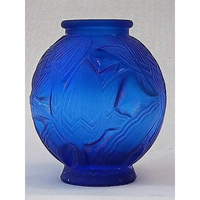 Art Deco Glass Les Nenuphars Vase by Pierre Davesn For Sale - Image 10 of 13