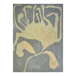 2026 "La Potenza" Contemporary Abstract Botanical Painting on Canvas by Artist r.k. Red For Sale