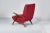 Mid-Century Shaped Wood and Red Leather Armchair by C. Graffi, 1950s For Sale - Image 6 of 13