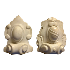 Two Beautiful Antique Carved Marble Keystones/ Architectural Elements