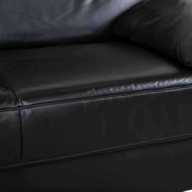 Florence Corner Sofa in Black Leather by Ewald Schillig For Sale - Image 5 of 15