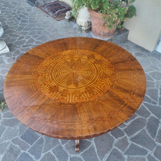 Mid 19th Century Rolo Table with Inlays, 1850 For Sale - Image 5 of 11