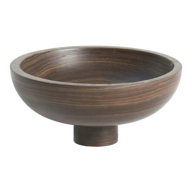 Contemporary Handcrafted Fruit Bowl in Marble by Karen Chekerdjian For Sale