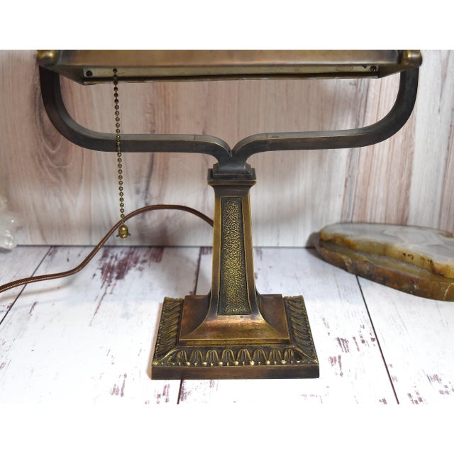 Art Deco Vintage Art Deco Bronze Desk Library Lamp For Sale - Image 3 of 18