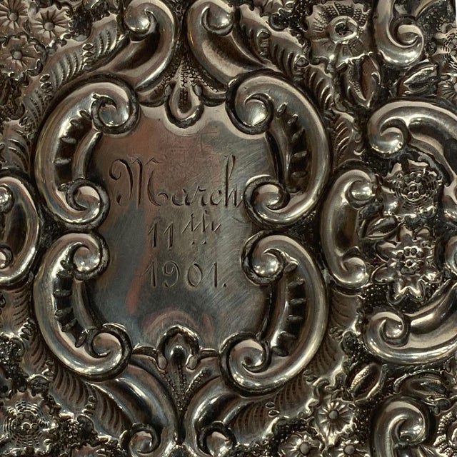 Late 19th Century English Victorian Sterling Silver Leather Lined Aide-Memoire Notebook Case For Sale - Image 5 of 10