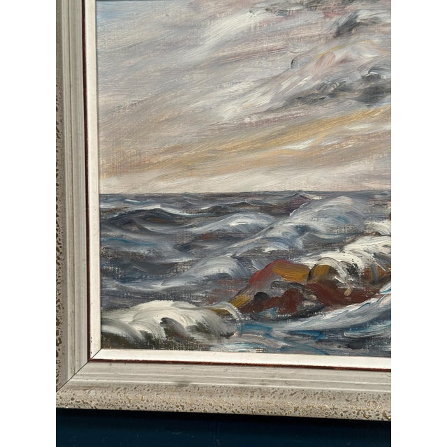 Holger Almquist, Sea, 1950s, Oil on Canvas, Framed For Sale - Image 10 of 18