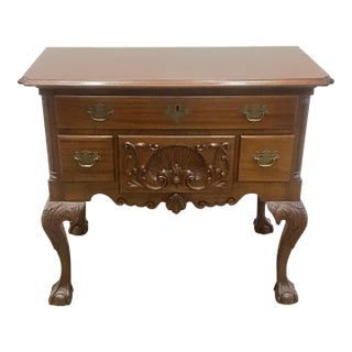 Hand Carved Chippendale Lowboy For Sale