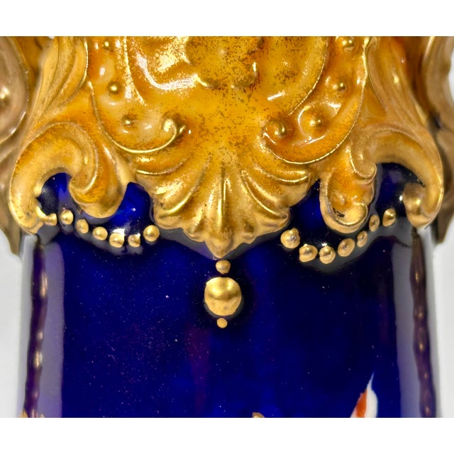 Victoria Porcelain Factory Carlsbad Floral Vase c.1891-1918 For Sale - Image 10 of 17
