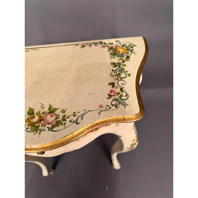 Italian Polychrome Side Table With Drawer, Early 20th Century For Sale - Image 10 of 18