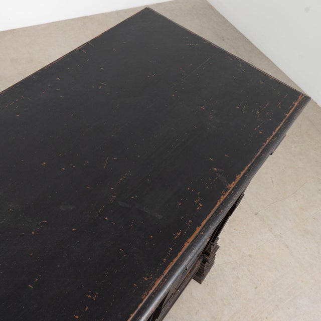 19th Century Swedish Black Painted Pine Sideboard Buffet For Sale - Image 6 of 18