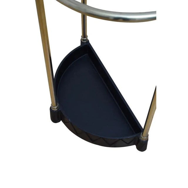 English Brass Demi Lune Umbrella Stand, 1960s For Sale - Image 6 of 9
