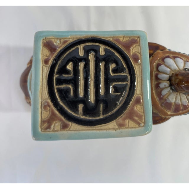 Majolica Pottery Elephant For Sale - Image 4 of 8