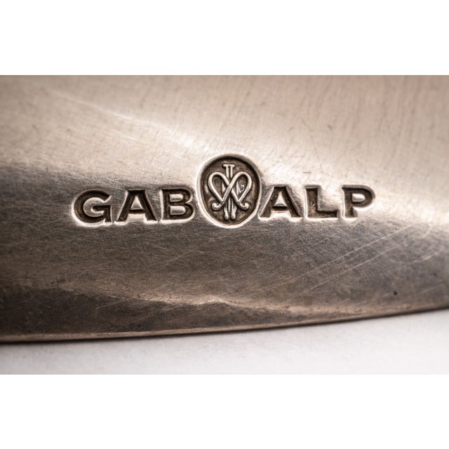 Mid-Century Modern Vintage Swedish Alpaca Napkin Ring with Child and Goose Motif by Gab, 1960s For Sale - Image 3 of 7