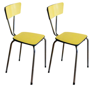 Vintage Yellow Chair in Metal