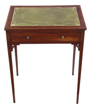 Antique Inlaid Mahogany Ladies Writing Table, 1900s