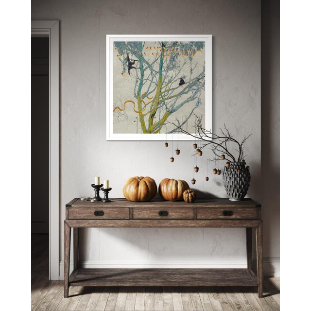 2020s The Laughing Tree by Steve Moors 38"x38" Framed For Sale - Image 5 of 9