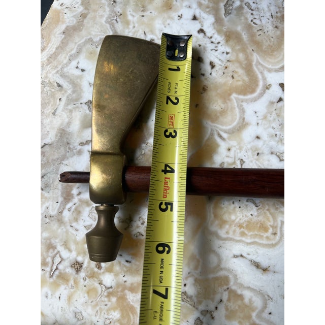 1970s Brass Mid Century Axe With Wooden Handle For Sale In Atlanta - Image 6 of 10