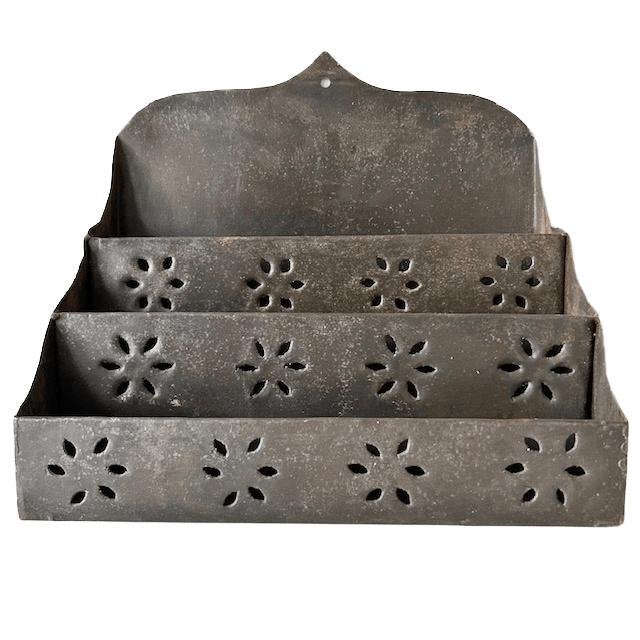 This vintage French letter holder/slash organizer is made of heavy-duty zinc and dates back to the 1950s. It features a...