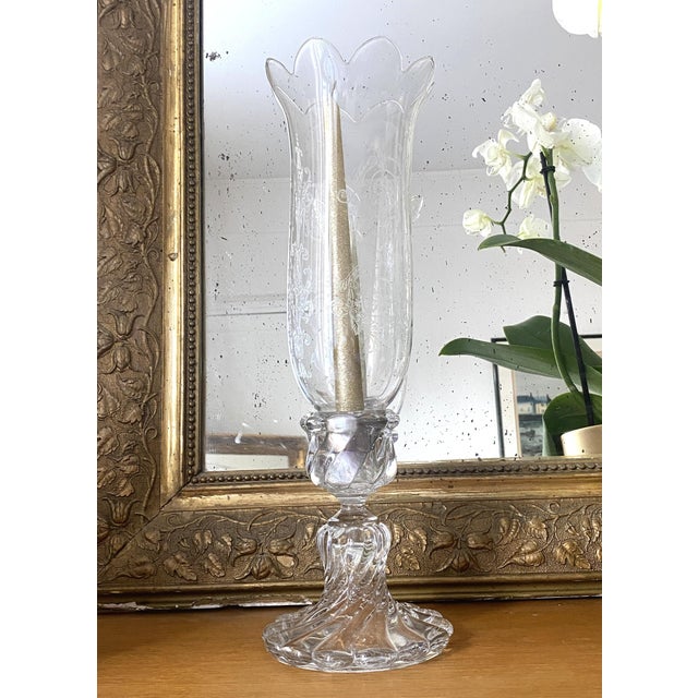 1950s Baccarat Crystal Candleholder with Bamboo Twisted Pattern, France, 1950s For Sale - Image 5 of 5