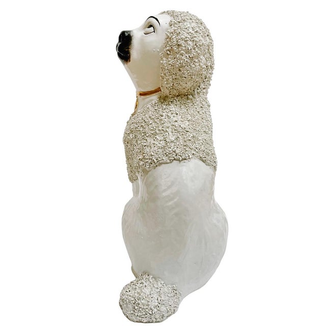 1960 Italian Made Staffordshire Confetti Poodle Figurines - A Pair For Sale In San Diego - Image 6 of 9