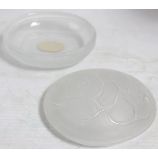 Glass French Powder Dish by Houbigant After Lalique For Sale - Image 7 of 8