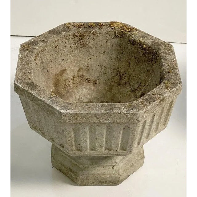 English Garden Stone Octagonal Urn Planters 'Individually Priced' For Sale - Image 4 of 12