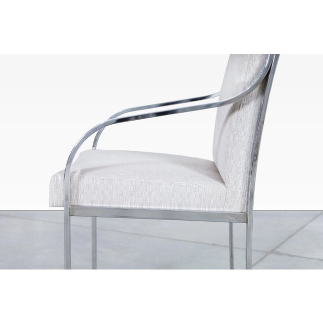 Vintage Chrome Dining Chairs by Pierre Cardin for Dillingham - Set of 6 For Sale - Image 9 of 11