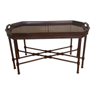 Drexel Fixed Tray Mahogany Coffee Table For Sale
