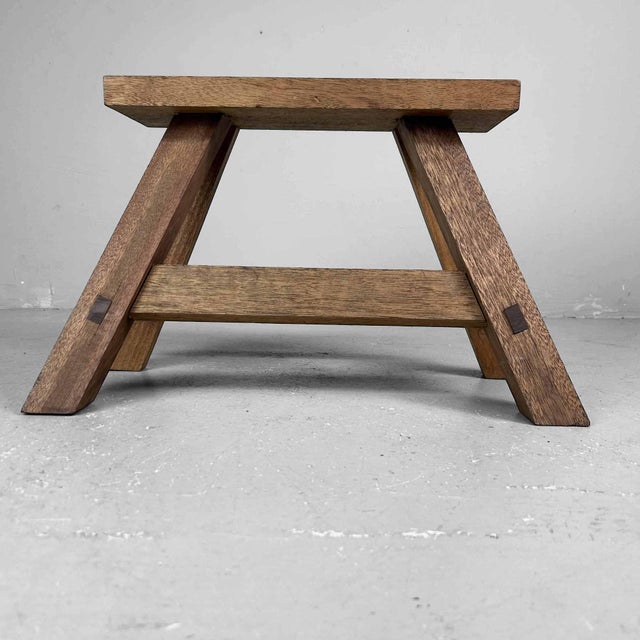 Contemporary Vintage Wooden Step Stool, 1980s For Sale - Image 3 of 11