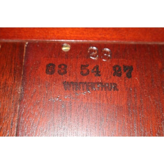 1990s Kindel Masterworks Winterthur Mahogany Inlaid Bookcase Cabinet Breakfront For Sale - Image 14 of 18