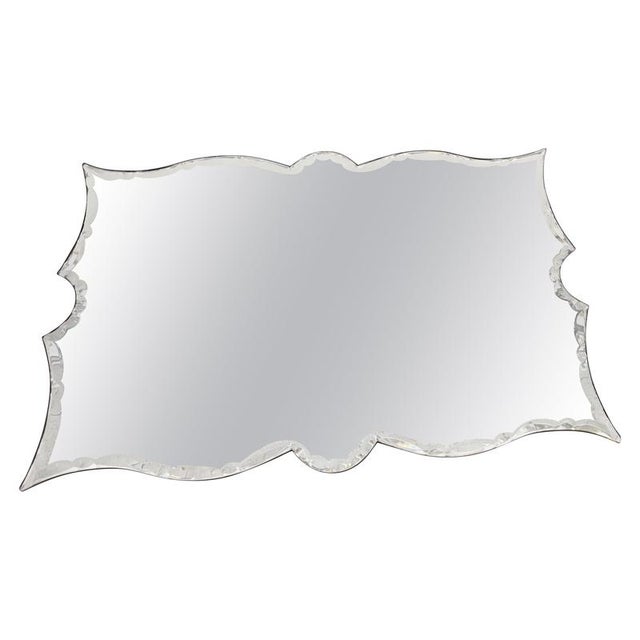 Art Deco Frameless Mirror with Sculpted Edges, France, 1940s For Sale - Image 17 of 17
