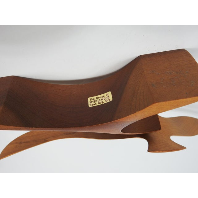 Mid 20th Century Hand Carved Wood Seagull Sculpture For Sale In Seattle - Image 6 of 6