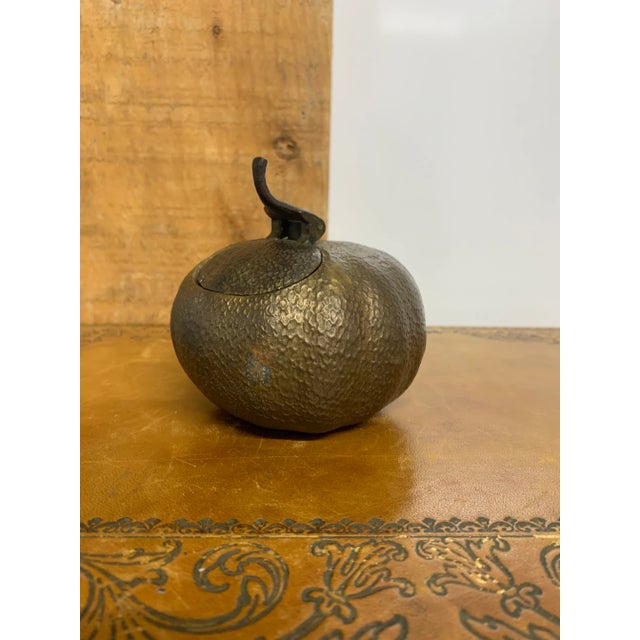 Vintage MCM Patinated Bronze Ashtray with Flip Lid. Made in the Mid 20th Century