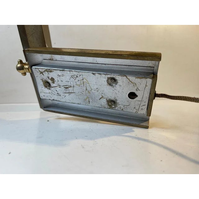 Swedish Art Deco Brass Wall Lamp, 1930s For Sale - Image 6 of 7