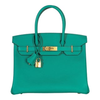 Vert Jade Epsom Birkin 30 GHW For Sale