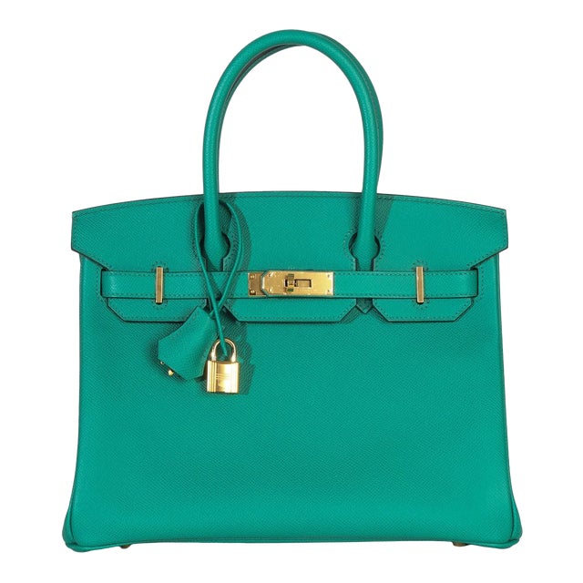 Vert Jade Epsom Birkin 30 GHW For Sale