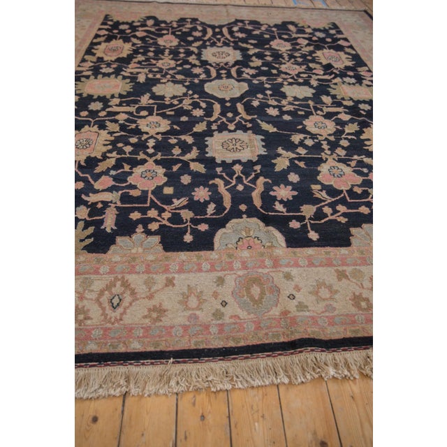Vintage Tea Washed Indian Sultanabad Soumac Design Rug - 9'3" X 11'9" For Sale - Image 9 of 11