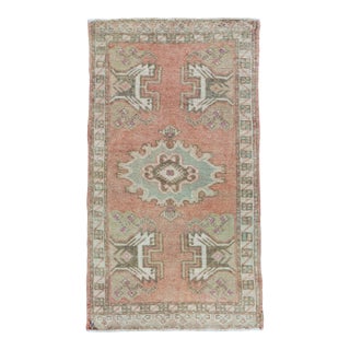 Turkish Mini Rug Oriental Hand Knotted Vintage Rug 1'9" x 3'2" #16895 For Sale