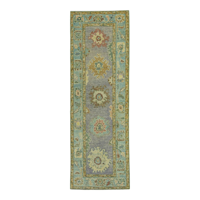 Turkish Oushak Rug 2'10" x 8'5" #19153 For Sale