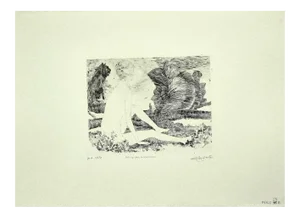 Leo Guida, Sibyl With Lioness, Etching on Paper, 1970
