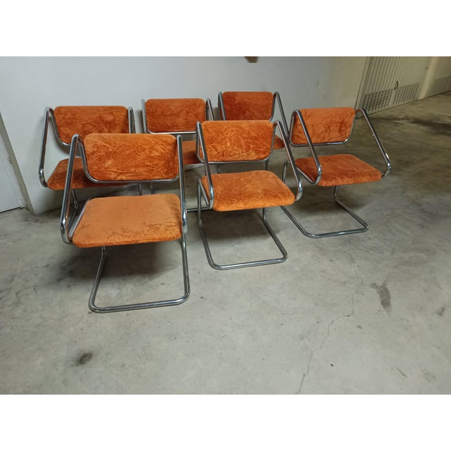 Metal Space Age Chairs, 1970s, Set of 6 For Sale - Image 7 of 12