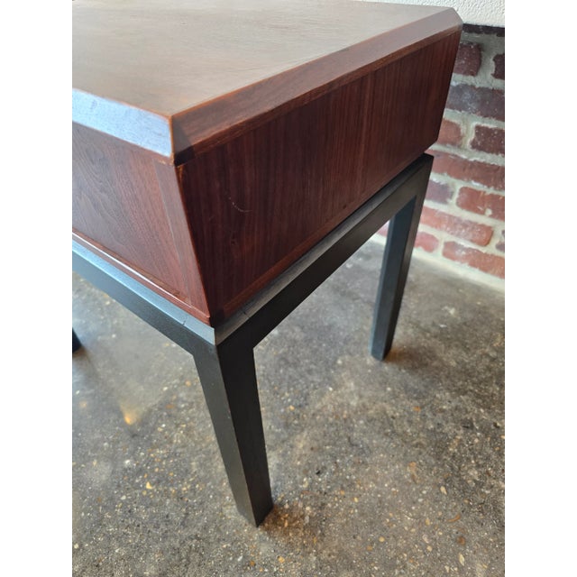 Wood Pair Nightstands Walnut Founders MCM Vintage For Sale - Image 7 of 14